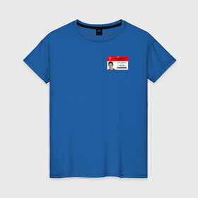 Женская футболка хлопок с принтом Бэйдж Доктор Джон Дориан в Тюмени, 100% хлопок | прямой крой, круглый вырез горловины, длина до линии бедер, слегка спущенное плечо | scrabs | бейдж | бейджик | джон дориан | клиника