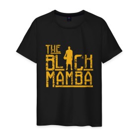 Мужская футболка хлопок с принтом The Black Mamba в Тюмени, 100% хлопок | прямой крой, круглый вырез горловины, длина до линии бедер, слегка спущенное плечо. | basketball | black | bryant | game | james | kobe | kobebryant | lakers | lebron | los angeles | mamba | nba | rip | slam dunk | баскетбол | баскетболист | брайант | браянт | джеймс | игрок | коби | леброн | лейкерс | лос анджеле