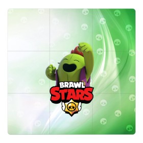 Магнитный плакат 3Х3 с принтом spike brawl stars в Тюмени, Полимерный материал с магнитным слоем | 9 деталей размером 9*9 см | brawl | brawl stars | spike | бравл | бравл старс | спайк