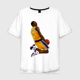 Мужская футболка хлопок Oversize с принтом Kobe Bryant в Тюмени, 100% хлопок | свободный крой, круглый ворот, “спинка” длиннее передней части | basketball | black | bryant | game | james | kobe | kobebryant | lakers | lebron | los angeles | mamba | nba | rip | slam dunk | баскетбол | баскетболист | брайант | браянт | джеймс | игрок | коби | леброн | лейкерс | лос анджеле