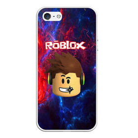 Чехол для iPhone 5/5S матовый с принтом ROBLOX в Тюмени, Силикон | Область печати: задняя сторона чехла, без боковых панелей | game | gamer | logo | minecraft | roblox | simulator | игра | конструктор | лого | майнкрафт | симулятор | строительство | фигура