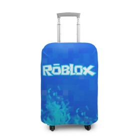 Чехол для чемодана 3D с принтом Roblox. в Тюмени, 86% полиэфир, 14% спандекс | двустороннее нанесение принта, прорези для ручек и колес | game | roblox | блок | игра | игрушка | лего | майнкрафт | персонажи | персонажи из кубиков | роблокс | робот