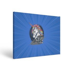 Холст прямоугольный с принтом Единорог Rock в Тюмени, 100% ПВХ |  | Тематика изображения на принте: rock | единорог | единорог рокер | кожанка | конь | лошадь | многоцветный | радуга | рог | рок | шипы