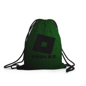 Рюкзак-мешок 3D с принтом Roblox. в Тюмени, 100% полиэстер | плотность ткани — 200 г/м2, размер — 35 х 45 см; лямки — толстые шнурки, застежка на шнуровке, без карманов и подкладки | 