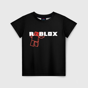 Детская футболка 3D с принтом Роблокс Roblox в Тюмени, 100% гипоаллергенный полиэфир | прямой крой, круглый вырез горловины, длина до линии бедер, чуть спущенное плечо, ткань немного тянется | roblox | геометрия | игры | квадраты | линии | роблокс