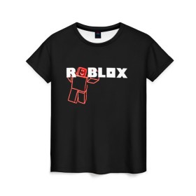 Женская футболка 3D с принтом Роблокс Roblox в Тюмени, 100% полиэфир ( синтетическое хлопкоподобное полотно) | прямой крой, круглый вырез горловины, длина до линии бедер | roblox | геометрия | игры | квадраты | линии | роблокс