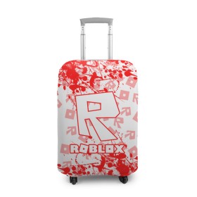 Чехол для чемодана 3D с принтом Roblox. в Тюмени, 86% полиэфир, 14% спандекс | двустороннее нанесение принта, прорези для ручек и колес | game | roblox | блок | игра | игрушка | лего | майнкрафт | персонажи | персонажи из кубиков | роблокс | робот