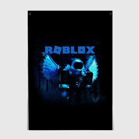 Постер с принтом ROBLOX в Тюмени, 100% бумага
 | бумага, плотность 150 мг. Матовая, но за счет высокого коэффициента гладкости имеет небольшой блеск и дает на свету блики, но в отличии от глянцевой бумаги не покрыта лаком | roblox | игра | компьютерная игра | логотип | онлайн | онлайн игра | роблакс | роблокс