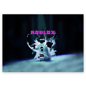 Поздравительная открытка с принтом ROBLOX в Тюмени, 100% бумага | плотность бумаги 280 г/м2, матовая, на обратной стороне линовка и место для марки
 | roblox | игра | компьютерная игра | логотип | онлайн | онлайн игра | роблакс | роблокс