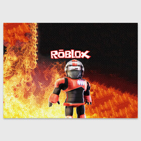 Поздравительная открытка с принтом ROBLOX в Тюмени, 100% бумага | плотность бумаги 280 г/м2, матовая, на обратной стороне линовка и место для марки
 | roblox | игра | компьютерная игра | логотип | онлайн | онлайн игра | роблакс | роблокс