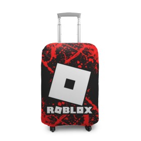 Чехол для чемодана 3D с принтом Roblox. в Тюмени, 86% полиэфир, 14% спандекс | двустороннее нанесение принта, прорези для ручек и колес | Тематика изображения на принте: game | roblox | блок | игра | игрушка | лего | майнкрафт | персонажи | персонажи из кубиков | роблокс | робот