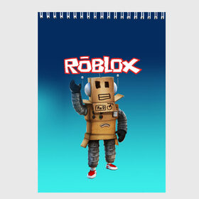 Скетчбук с принтом ROBLOX в Тюмени, 100% бумага
 | 48 листов, плотность листов — 100 г/м2, плотность картонной обложки — 250 г/м2. Листы скреплены сверху удобной пружинной спиралью | roblox | игра | компьютерная игра | логотип | онлайн | онлайн игра | роблакс | роблокс