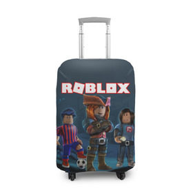 Чехол для чемодана 3D с принтом ROBLOX в Тюмени, 86% полиэфир, 14% спандекс | двустороннее нанесение принта, прорези для ручек и колес | roblox | игра | компьютерная игра | логотип | онлайн | онлайн игра | роблакс | роблокс
