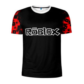 Мужская футболка 3D спортивная с принтом Roblox. в Тюмени, 100% полиэстер с улучшенными характеристиками | приталенный силуэт, круглая горловина, широкие плечи, сужается к линии бедра | game | roblox | блок | игра | игрушка | лего | майнкрафт | персонажи | персонажи из кубиков | роблокс | робот