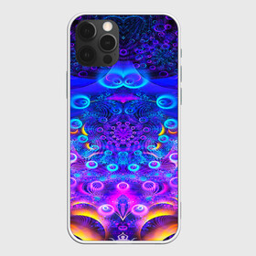 Чехол для iPhone 12 Pro с принтом FRACTAL ILLUSION в Тюмени, силикон | область печати: задняя сторона чехла, без боковых панелей | abstract | abstraction | color | fractal | geometry | paitnt | polygon | polygonal | psy | абстракция | геометрия | краски | неоновые | полигоны | психоделика | фрактал