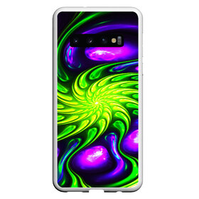 Чехол для Samsung Galaxy S10 с принтом NEON&ACID в Тюмени, Силикон | Область печати: задняя сторона чехла, без боковых панелей | Тематика изображения на принте: abstract | abstraction | color | fractal | geometry | paitnt | polygon | polygonal | psy | абстракция | геометрия | краски | неоновые | полигоны | психоделика | фрактал