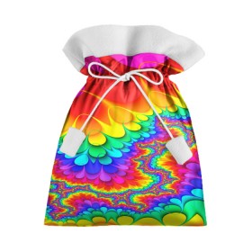 Подарочный 3D мешок с принтом TIE-DYE в Тюмени, 100% полиэстер | Размер: 29*39 см | abstract | abstraction | color | fractal | geometry | paitnt | polygon | polygonal | psy | абстракция | геометрия | краски | неоновые | полигоны | психоделика | фрактал