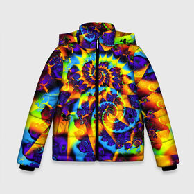 Зимняя куртка для мальчиков 3D с принтом TIE-DYE COLOR в Тюмени, ткань верха — 100% полиэстер; подклад — 100% полиэстер, утеплитель — 100% полиэстер | длина ниже бедра, удлиненная спинка, воротник стойка и отстегивающийся капюшон. Есть боковые карманы с листочкой на кнопках, утяжки по низу изделия и внутренний карман на молнии. 

Предусмотрены светоотражающий принт на спинке, радужный светоотражающий элемент на пуллере молнии и на резинке для утяжки | abstract | abstraction | color | fractal | geometry | paitnt | polygon | polygonal | psy | абстракция | геометрия | краски | неоновые | полигоны | психоделика | фрактал