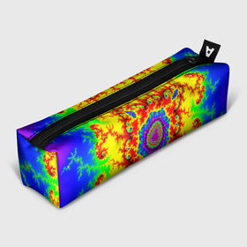 Пенал 3D с принтом АБСТРАКТНЫЕ РАЗРЫВЫ в Тюмени, 100% полиэстер | плотная ткань, застежка на молнии | Тематика изображения на принте: abstract | abstraction | color | fractal | geometry | paitnt | polygon | polygonal | psy | абстракция | геометрия | краски | неоновые | полигоны | психоделика | фрактал