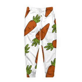 Мужские брюки 3D с принтом Морковь в Тюмени, 100% полиэстер | манжеты по низу, эластичный пояс регулируется шнурком, по бокам два кармана без застежек, внутренняя часть кармана из мелкой сетки | Тематика изображения на принте: 