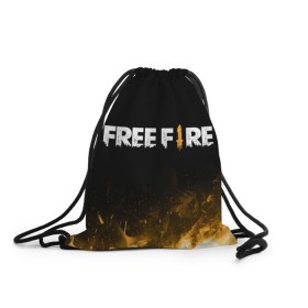Рюкзак-мешок 3D с принтом Free Fire в Тюмени, 100% полиэстер | плотность ткани — 200 г/м2, размер — 35 х 45 см; лямки — толстые шнурки, застежка на шнуровке, без карманов и подкладки | 