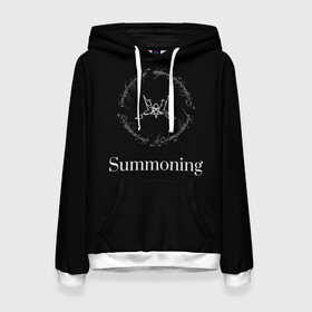 Женская толстовка 3D с принтом Summoning в Тюмени, 100% полиэстер  | двухслойный капюшон со шнурком для регулировки, мягкие манжеты на рукавах и по низу толстовки, спереди карман-кенгуру с мягким внутренним слоем. | blackmetal | атмосферный | властелин колец | дарк эмбиент | михаэль «силениус» грегор | рихард «протектор» ледерер