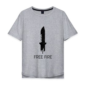 Мужская футболка хлопок Oversize с принтом Free Fire в Тюмени, 100% хлопок | свободный крой, круглый ворот, “спинка” длиннее передней части | free fire | freefire | игра free fire | игра фрифаер | фри файр | фрифаер