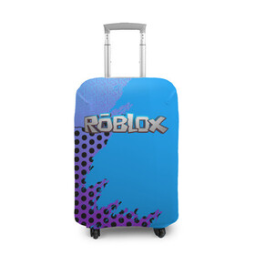 Чехол для чемодана 3D с принтом Roblox в Тюмени, 86% полиэфир, 14% спандекс | двустороннее нанесение принта, прорези для ручек и колес | game | game roblox | logo roblox | online game | r | roblox | игра | игра роблокс | лого | лого роблокс | логотип | надпись | онлайн игра | онлайн игра роблокс | роблокс