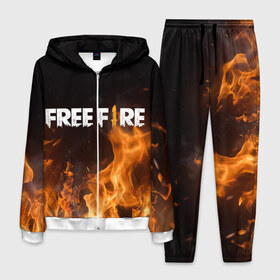 Мужской костюм 3D с принтом FREE FIRE в Тюмени, 100% полиэстер | Манжеты и пояс оформлены тканевой резинкой, двухслойный капюшон со шнурком для регулировки, карманы спереди | free fire | freefire | игра free fire | игра фрифаер | фри файр | фрифаер