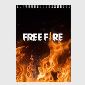 Скетчбук с принтом FREE FIRE в Тюмени, 100% бумага
 | 48 листов, плотность листов — 100 г/м2, плотность картонной обложки — 250 г/м2. Листы скреплены сверху удобной пружинной спиралью | free fire | freefire | игра free fire | игра фрифаер | фри файр | фрифаер