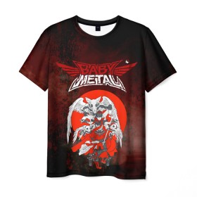 Мужская футболка 3D с принтом Babymetal в Тюмени, 100% полиэфир | прямой крой, круглый вырез горловины, длина до линии бедер | babymetal | бэбимэтал | каваии метал | музыка | рок | япония