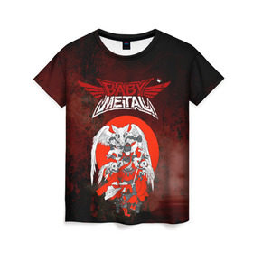 Женская футболка 3D с принтом Babymetal в Тюмени, 100% полиэфир ( синтетическое хлопкоподобное полотно) | прямой крой, круглый вырез горловины, длина до линии бедер | babymetal | бэбимэтал | каваии метал | музыка | рок | япония