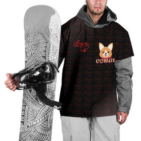 Накидка на куртку 3D с принтом Корги в Тюмени, 100% полиэстер |  | 3d | corg | dog | день святого валеина | корги | кость | лапа | лого | логотип | надпись | собака | эмблема