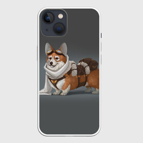 Чехол для iPhone 13 с принтом КОРГИ ПИЛОТ в Тюмени,  |  | animals | corgi | dogs | pets | puppies | queen | животные | корги | королева | песики | питомцы | собаки | щенки