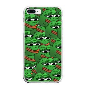 Чехол для iPhone 7Plus/8 Plus матовый с принтом Pepe The Frog в Тюмени, Силикон | Область печати: задняя сторона чехла, без боковых панелей | Тематика изображения на принте: frog | meme | memes | pepe | pepe the frog | грустная жабка | лягушка | лягушонок пепе | мем | мемы