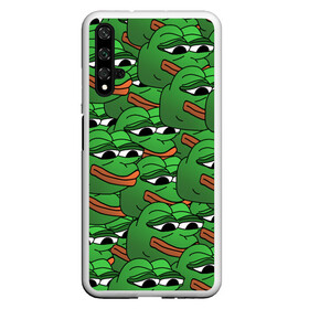 Чехол для Honor 20 с принтом Pepe The Frog в Тюмени, Силикон | Область печати: задняя сторона чехла, без боковых панелей | frog | meme | memes | pepe | pepe the frog | грустная жабка | лягушка | лягушонок пепе | мем | мемы