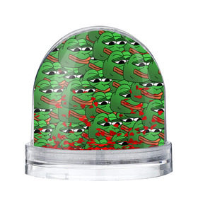 Снежный шар с принтом Pepe The Frog в Тюмени, Пластик | Изображение внутри шара печатается на глянцевой фотобумаге с двух сторон | frog | meme | memes | pepe | pepe the frog | грустная жабка | лягушка | лягушонок пепе | мем | мемы