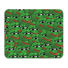 Коврик для мышки прямоугольный с принтом Pepe The Frog в Тюмени, натуральный каучук | размер 230 х 185 мм; запечатка лицевой стороны | Тематика изображения на принте: frog | meme | memes | pepe | pepe the frog | грустная жабка | лягушка | лягушонок пепе | мем | мемы