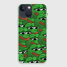 Чехол для iPhone 13 mini с принтом Pepe The Frog в Тюмени,  |  | frog | meme | memes | pepe | pepe the frog | грустная жабка | лягушка | лягушонок пепе | мем | мемы