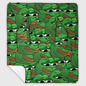 Плед с рукавами с принтом Pepe The Frog в Тюмени, 100% полиэстер | Закругленные углы, все края обработаны. Ткань не мнется и не растягивается. Размер 170*145 | frog | meme | memes | pepe | pepe the frog | грустная жабка | лягушка | лягушонок пепе | мем | мемы