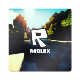 Магнит виниловый Квадрат с принтом ROBLOX в Тюмени, полимерный материал с магнитным слоем | размер 9*9 см, закругленные углы | game | gamer | logo | roblox | игры | логотип | роблокс