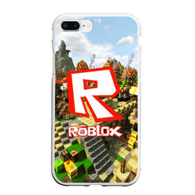 Чехол для iPhone 7Plus/8 Plus матовый с принтом ROBLOX в Тюмени, Силикон | Область печати: задняя сторона чехла, без боковых панелей | game | gamer | logo | roblox | игры | логотип | роблокс