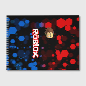 Альбом для рисования с принтом ROBLOX в Тюмени, 100% бумага
 | матовая бумага, плотность 200 мг. | Тематика изображения на принте: game | gamer | logo | minecraft | roblox | simulator | игра | конструктор | лого | симулятор | строительство | фигура