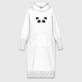 Платье удлиненное хлопок с принтом Грустная пандочка в Тюмени,  |  | грустный | милый | мишка | мордочка | панда
