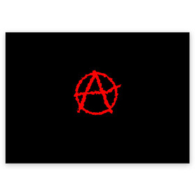 Поздравительная открытка с принтом Анархия в Тюмени, 100% бумага | плотность бумаги 280 г/м2, матовая, на обратной стороне линовка и место для марки
 | art | rock | sons of anarchy | анархия | арт | группа | егор летов | логотип | музыка | панк | панк рок | прикольная | рок | свобода | хаос