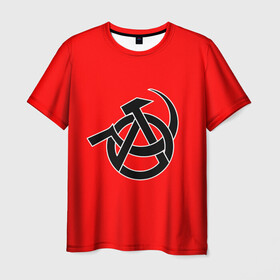 Мужская футболка 3D с принтом Анархия в Тюмени, 100% полиэфир | прямой крой, круглый вырез горловины, длина до линии бедер | art | rock | sons of anarchy | анархия | арт | группа | егор летов | логотип | музыка | панк | панк рок | прикольная | рок | свобода | хаос