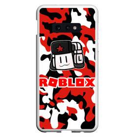 Чехол для Samsung S10E с принтом ROBLOX в Тюмени, Силикон | Область печати: задняя сторона чехла, без боковых панелей | game | gamer | logo | minecraft | roblox | simulator | supreme | игра | конструктор | лого | майнкрафт | персонажи | симулятор | строительство | супреме | суприм | суприме | фигура