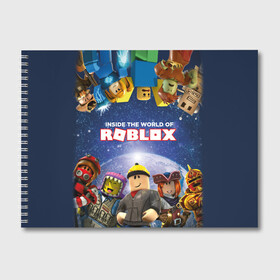Альбом для рисования с принтом ROBLOX в Тюмени, 100% бумага
 | матовая бумага, плотность 200 мг. | roblox | игра | компьютерная игра | логотип | онлайн | онлайн игра | роблакс | роблокс