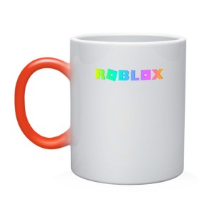 Кружка хамелеон с принтом ROBLOX в Тюмени, керамика | меняет цвет при нагревании, емкость 330 мл | roblox | игра | компьютерная игра | логотип | онлайн | онлайн игра | роблакс | роблокс
