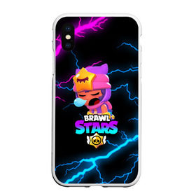 Чехол для iPhone XS Max матовый с принтом BRAWL STARS SANDY в Тюмени, Силикон | Область печати: задняя сторона чехла, без боковых панелей | 8 bit | 8 бит | bibi | brawl stars | crow | el brown | leon | leon shark | max | mr.p | sally leon | sandy | shark | stars | tara | virus | werewolf | акула | биби | вирус | ворон | леон | оборотень | пингвин